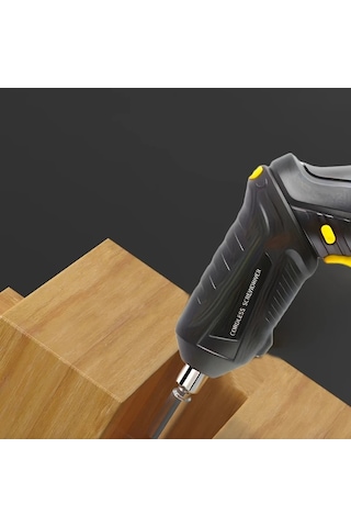 Honeybeeshop Ultra Premium Elektrikli Tornavida Siyah Sarı Led Aydınlatmalı Yüksek Kapasiteli Pil Kompakt Ergonomik Aksesuarlar Dahil