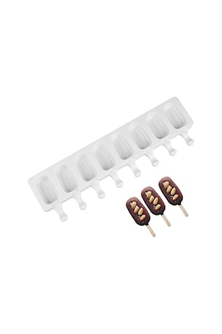 Magnum 8'li Silikon Dondurma Kalıbı Mini Boy Beyaz Magnum 8'li Silikon Dondurma Kalıbı Mini Boy Beyaz