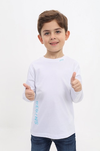 Toontoy Erkek Çocuk Baskılı Tişört Beyaz