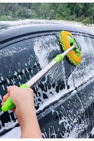 Çok Fonksiyonlu Mikrofiber Araba Yıkama Fırçası Teleskopik Uzun Saplı Detay Fırçası Oto Yıkama Mopu
