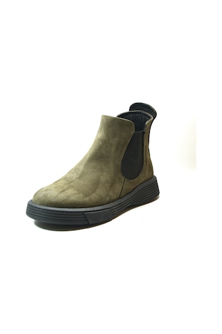 Onlo Ayakkabı Er.223 Deri Nubuk Haki Erkek Casual Bot