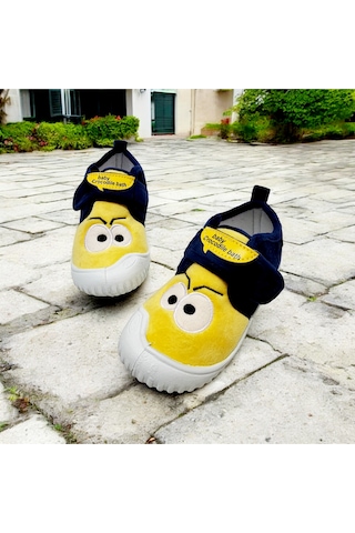 Yumuşacık Cırtlı Ortopedik Eğlenceli Göz Kreş,anaokuku,ev Pandufu Sarı - Beyaz - Lacivert