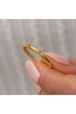 Gümüş Gold Ajda Kadın Yüzük T8759 Gold