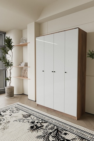Ganihome Linea 4 Kapaklı Gardırop Elbise Dolabı Suntalam