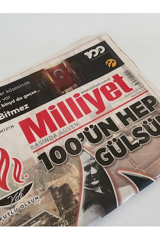 29 Ekim 2023 Milliyet Gazetesi - Cumhuriyetin İlanı 100. Yıl Gazetesi Teşhir Ürün
