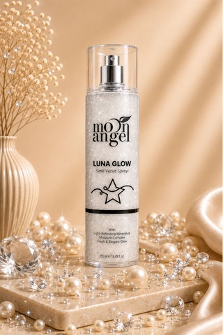 Luna Glow Simli Vücut Spreyi 250 Ml Nemlendirici Işıltılı Body Mist