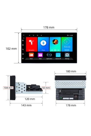 Kl-8238 2/32gb Uyumlu Android Multimedya Car Playli Teyp Ayarlı I
