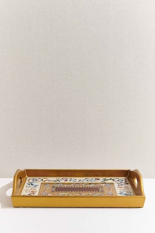Pasabahce Çiçek Tepsi 41x28x7 Cm - 1 Adet Cok Renkli