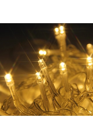 10 Metre 100 Ledli 8 Fonksiyonlu Dekoratif Lambader Sarı Lamba 5365 Çok Renkli