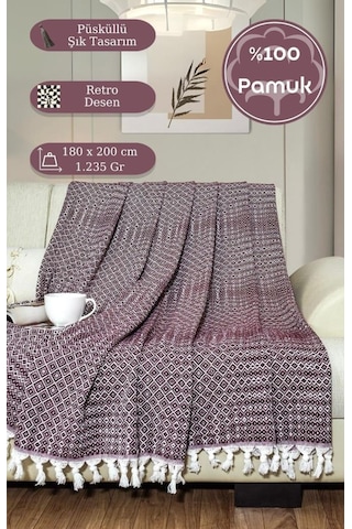 Battaniye Pamuk Riona 180x200 Cm Lavanta