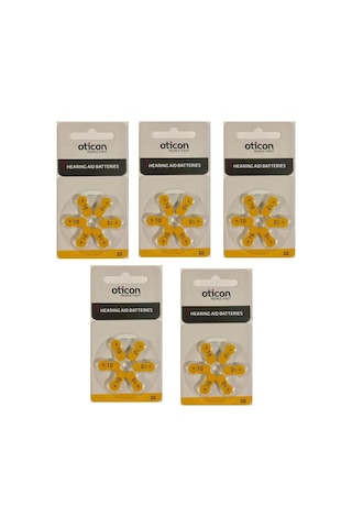 Oticon İşitme Cihazı Pili 6Lı No10 Toplam 5X6 30 Adet