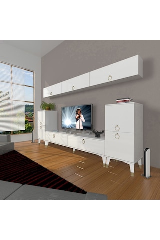 Decoraktiv Eko 9 Mdf Std Gold Tv Ünitesi Tv Sehpası Beyaz