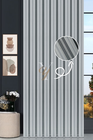 Simli Çift Makarna Tül Perde 2201 V-altın Altın