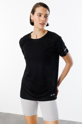 Genius Store Kadın Nem Emici Hızlı Kuruma Atletik Teknik Performans Spor T-shirt Drıfıt-kısakol Siyah