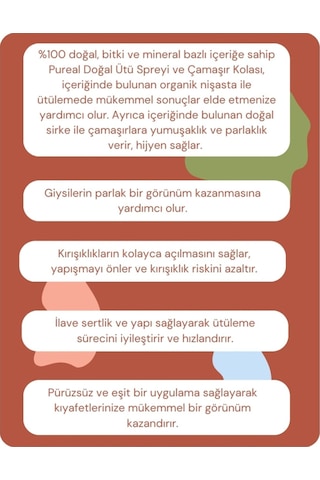 Pureal Doğal Ütü Spreyi & Çamaşır Kolası 500 Ml Tekli