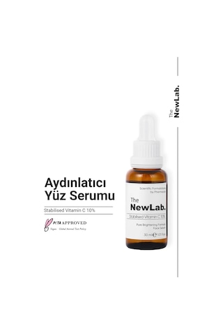 The NewLab Aydınlatıcı Cilt Tonu Eşitleyici C Vitamini Serum( %10 Ascorbic Acid, Niacinamide, Panthenol) Nl02