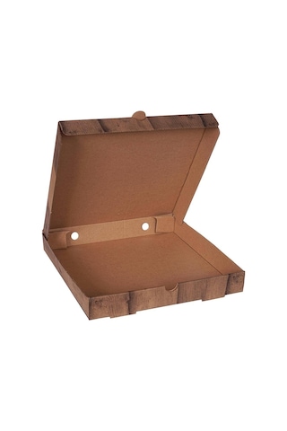 Ahşap Baskılı Pizza Kutusu 28 CM 28 x 28 x 4 CM 300 Adet