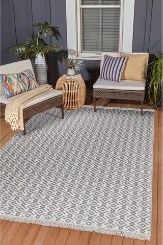 Arya Vl Çift Taraflı,katlanabilir,yıkanabilir,yüksek Kalite Pamuk Salon,oturma Odası,balkon Kilim Krem-bej2