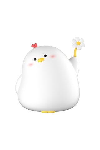 Moe Tavuk Pat Işık Yatak Odası Yumuşak Işık Bebek Besleme Göz Koruma Gece Lambası Oda Başucu Dekoru Beyaz