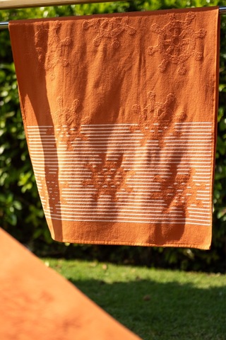 Menderes Home Cotton Collection Bukle Plaj Havlusu Çark Orange