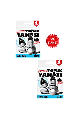 Ayakkabı Topuk Yaması Kendinden Yapışkanlı Ayakkabı Tamir Bandı Siyah 2'li Paket