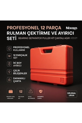 Profesyonel 12 Parça Rulman Çektirme Ve Ayırıcı Seti Bearing Separator Puller Kit Çantalı Ağır Hizmet Tipi