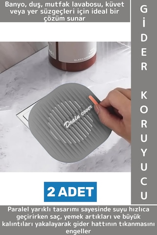 Hijyenik Mutfak Banyo Küvet Lavabo Pas Küf Tutmaz Süzgeçli Lavabo Gider Koruyucu Silikon Mat 2 Adet