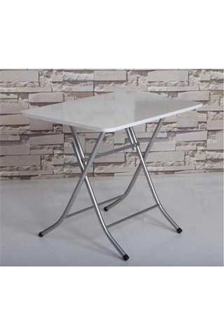 Evistro Katlanır Ahşap Mutfak Ve Balkon Masası Beyaz 70X110Cm