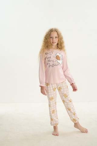 Kız Çocuk Uzun Kol Pembe Pijama Takım C9t5n7o8 001