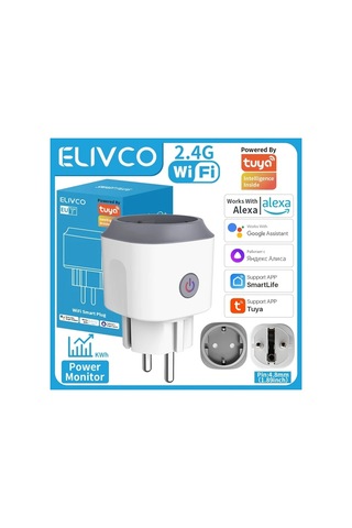 Motion003 Elivco Tuya Wifi Akıllı Priz Elc-sp01 16a Ab Fişi 110v220v Uygulama Kontrolü Wi-f