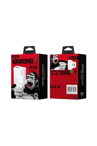 İngiltere Fiş Wk Wp-u64 45w Kinkong Flash Şarj Usb + Tip-c Portu Hızlı Şarj Cihazı Diğer