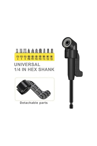 Xurunkeji 17 Adet Esnek Matkap Ucu Uzatması, 3 Adet Döndürülebilir Soket Adaptörü, 3 Adet Dik Açı Matkap Aparatı, 10 Tornavida Ucu