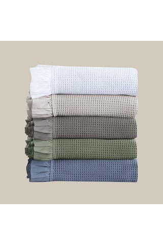 Linens Bsp Çift Kişilik Yatak Örtüsü Seti Yeşil Yeşil
