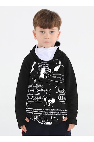 Casabony Ninja Casa Baskılı Siyah Unisex Sweatshirt-siyah Siyah