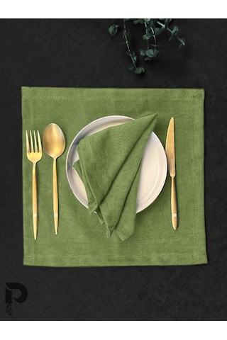 Zeytin Yaprağı Kumaş Peçete Daily Serisi Kadife Görünümlü Zeytin Yaprağı Diğer
