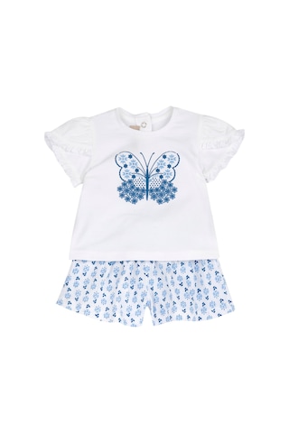 Chicco Kız Bebek Kısa Kollu Tişört Ve Şort Takım 09101859000000 000032 Beyaz