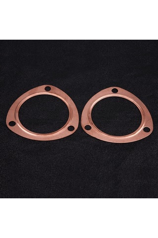 Geeroyoo Sbc Bbc 302 350 454 383 İçin 3 İnç Bakır Egzos Manifold Gasket, 2 Adet, Tekrarlı Kullanım, Zımpara Gerektirmez,  Standart Değiştirme
