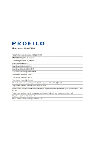 Profilo ATT6A321 60 CM Teleskopik Aspiratör
