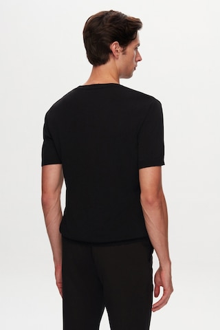 Twn Slim Fit Siyah Düz Örgü T-shirt 5ef060638904m 001