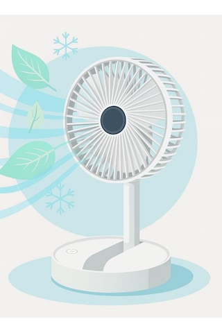 Yüksekliği Ayarlanabilir 31cm - 37 Cm Taşınabilir Masaüstü Mini Usb Fan Şarj Edilebilir Telefon Tutuculu 3 Kademe