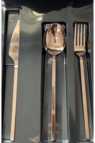 Arsel Venüs Titanyum Rose 84 Parça Kutulu Çatal Bıçak Takımı 4 Mm Rose