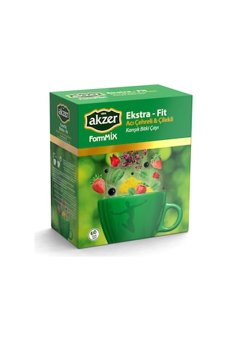 Akzer Formmix Ekstra Fit Acı Çehreli Çilekli Karışık Bitki Çayı