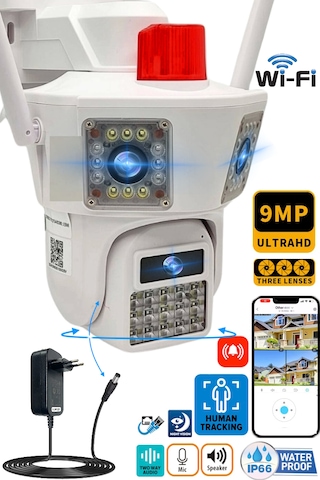 O-kam 3033, 9mp, Wifi, 3 Lens, Akıllı Kamera, Yapay Zeka