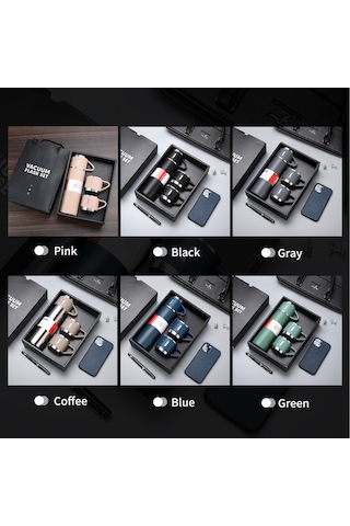 Xiyyadms 304 Çelik Isı Yalıtımlı Termos Seti 500ml - Dış Mekan, Spor, Seyahat İçin Taşınabilir Bardak Ve 2 Kupa Ekru