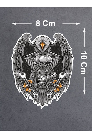 Kartal Beşiktaş V Motor Harlet Davidson Sticker - Araba Oto Motosiklet Karavan Sticker - 00249 10X8 Cm