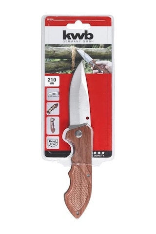 Kwb Avcı Kamp Bıçağı Kemer Klipsli 160mm 49021990 Kahverengi