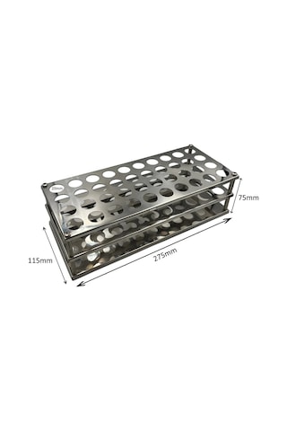 Borox Tüp Standı 40 Tüplük Tüp Standı Paslanmaz Çelik 20 MM