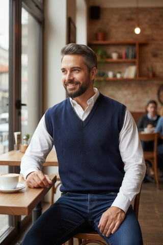 Kamalı Erkek Lacivert Tüylenme Yapmayan Anti Pilling Kumaş Standart Fit Normal Kesim V Yaka Triko Süveter Kamalı Erkek Lacivert Tüylenme Yapmayan Anti Pilling Kumaş Standart Fit Normal Kesim V Yaka Triko Süveter