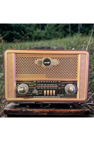 Durukar Retro, Nostaljik, Ahşap Tasarım Bluetooth Hoparlörlü, Şarjlı, Taşınabilir Otantik Tasarımlı