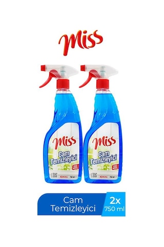 Miss Cam Temizleyici Spreyli 750 Ml X 2 Adet